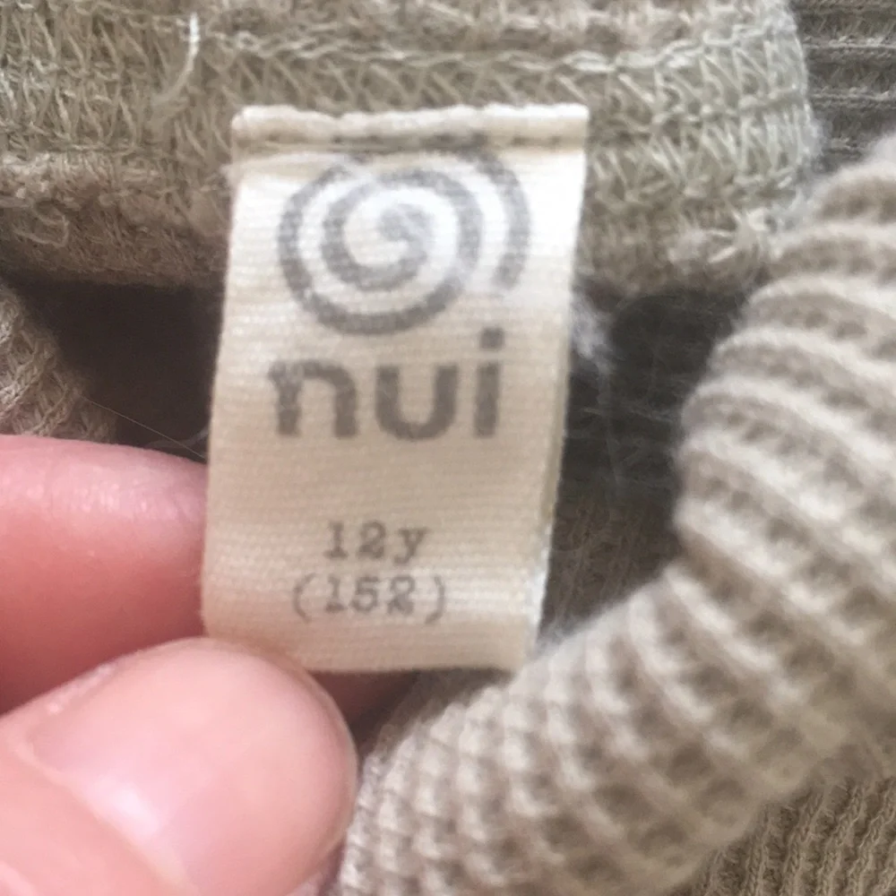 NWOT Nui Franco cotton kids turtleneck top shirt Sage green PJ Outerwear 12 M L